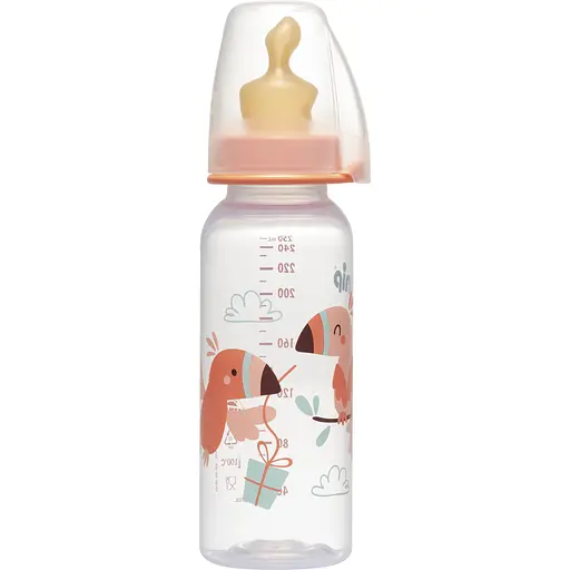 Пляшечка для годування Nip PP, 250 мл, світло-рожевий (35006) - фото 1