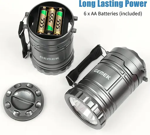 Світлодіодний ліхтарік GEMEK 1 для кемпінгу з батарейним живленням - фото 6