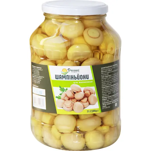 Шампіньйони мариновані Домашні продукти 1500 г