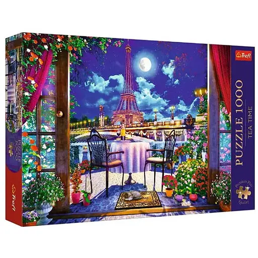 Пазл Trefl Час чаювання: Париж у місячному сяйві 1000 ел. (10843) - фото 1