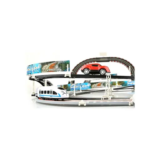 Электропоезд Ramiz 2в1 для гонок на дистанционном управлении+локомотивы+вагоны+машина ML-50703 - фото 5