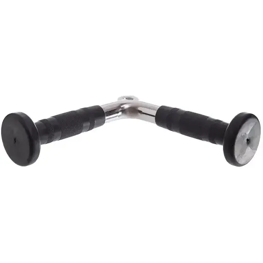 Ручка для тяги York Fitness V-подібна на трицепс з гумовими рукоятками, хром - фото 3