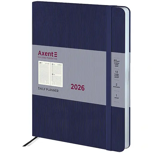 Дневник Axent Grand Lines 2026 синий 195 x 255 мм (8831-26-02-A) - фото 2