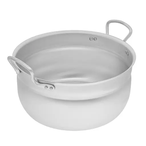 Каструля сферична матова алюмінієва з кришкою 4.5 л, Interos Сірий 86216 - фото 8