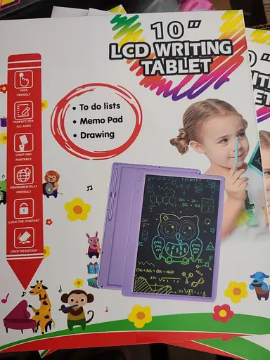 Детский графический планшет для рисования 10 дюймов Writing Tablet Електронная рисовалка пластик MIC Черный - фото 3