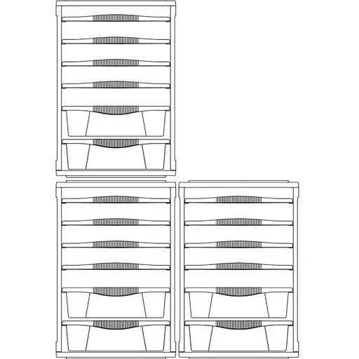 Внутрішній комод-органайзер для шафи RI.ORDINO 34x41x53h колір льоду - фото 3