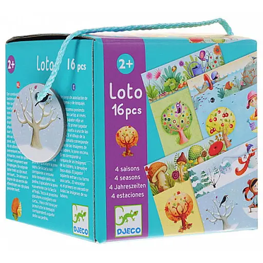 Настільна гра Djeco Дитяче лото. 4 сезони (Loto 4 seasons, 16 pcs) (DJ08123) - фото 1