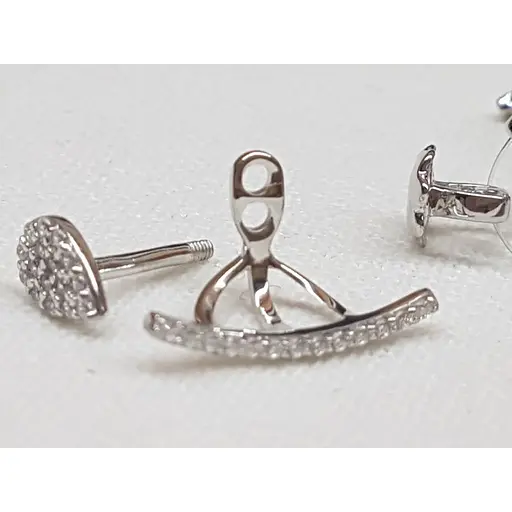 Срібні сережки Qvaliz з фіанітами. 902-00980 - фото 4