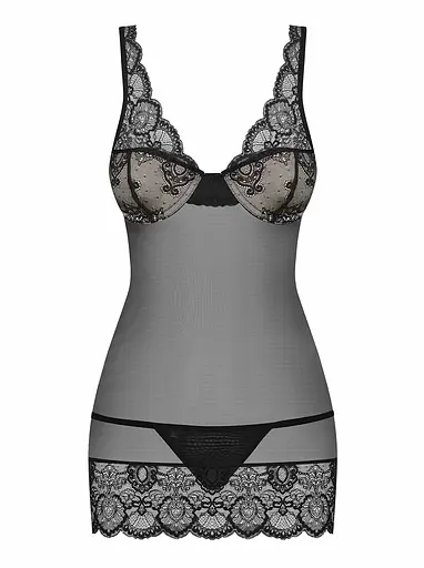 Комплект білизни Obsessive 853-CHE-1 L/XL чорний - фото 5