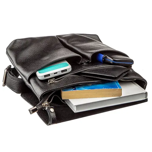 Сумка кожаная мужская SHVIGEL 25х25х2 см sum0012605 - фото 3