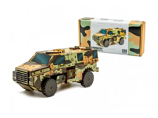 Деревянный 3D конструктор Бушмастер, Puzzleok (139-0209), 139 дет.