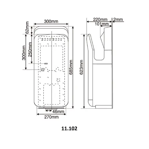 Сушарка для рук Hotec 11.102 ABS Silver - фото 6