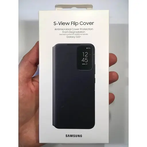 Оригінальний чохол-книжка Samsung S-View Flip Cover для Galaxy S22 5G (6.1") Чорний EF-ZS901CBEGRU - фото 4
