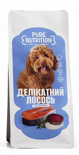 Cухий корм Pure Nutrition для собак малих порід з лососем 1кг - фото 1
