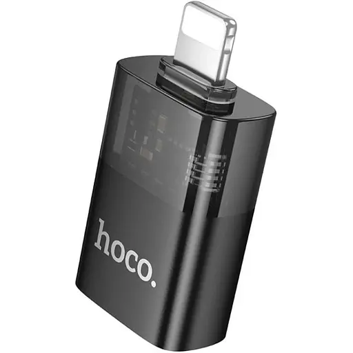 Перехідник Hoco UA36 Lightning Male to USB-A Female OTG Black [140343] - фото 3