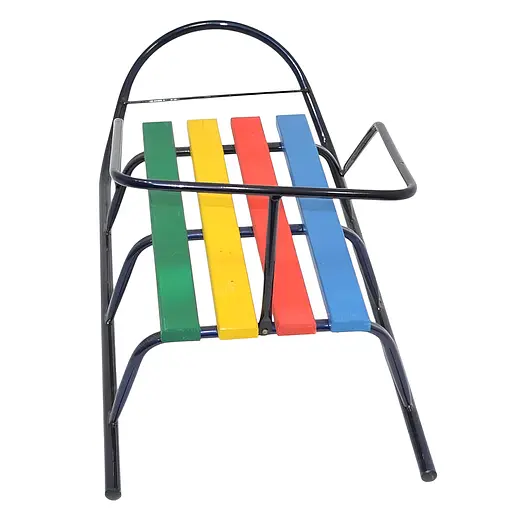 Санки «Класик-2» с круглыми полозьями, 90х40х36, синие - фото 3