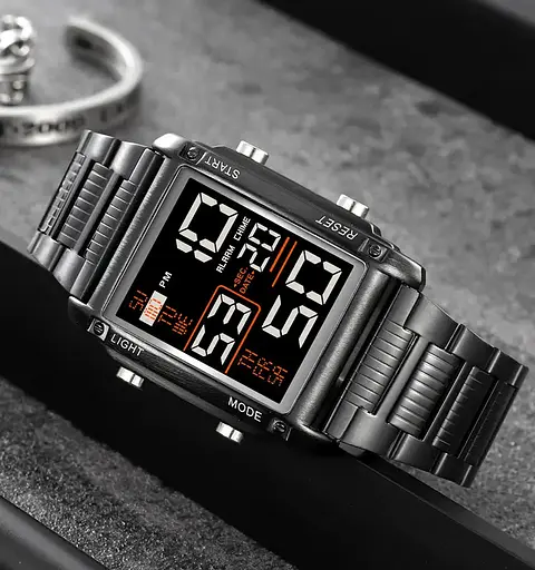 Мужские наручные часы Skmei 2206 (Черные с черным циферблатом) - фото 5