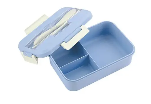 Ланч бокс Navy из пшеничной соломы 1000мл с ложкой и кит палочки для микроволновки - фото 2