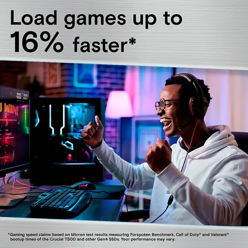 Накопитель SSD Micron m.2 NVMe 2TB Crucial T500 (CT2000T500SSD8) - фото 4