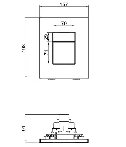 Інсталяція для унітазу Koer KT-0504-01 500x126x1150mm з панеллю змиву KT-0607-01 Хром KR5348 - фото 2