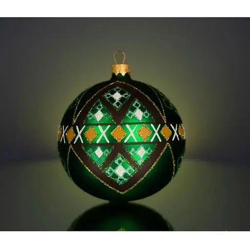 Набір ялинкових прикрас Різдвяні історії Код нації: Косівщина 3 кулі скло (4820001112948) - фото 7