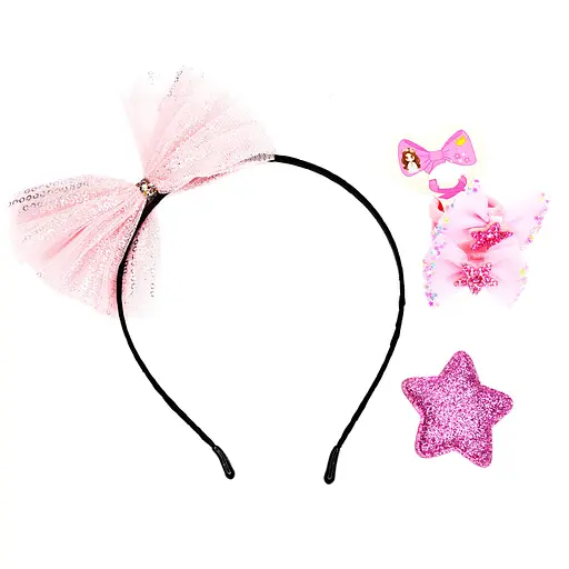 Дитячий набір "Принцеса" 0105-036-3 обруч, резинка, затискач