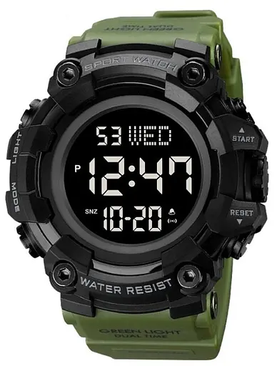 Годинник електронний Skmei 1968 Kamo Green