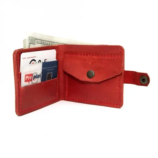 Мужской кожаный кошелек Gofin 11.5х9 см acs0011958 - фото 4