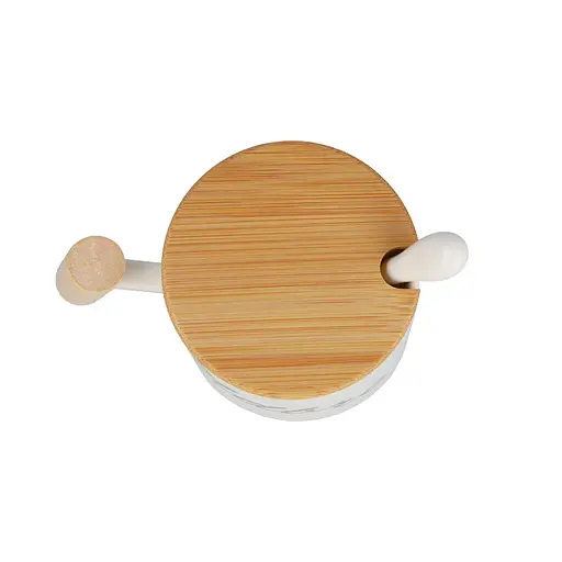 Кухоль керамічний OldBro для старого друга з дерев'яною ручкою кришкою та ложкою 480 мл white - фото 3