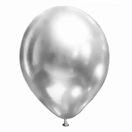 Шарик воздушный латексный 30 см (50) металлик серебро, IDEA7-DL-033
