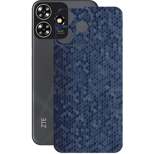 Захисна плівка StatusSKIN для ZTE Blade A73 Корпус Вініл Соти сині - фото 1