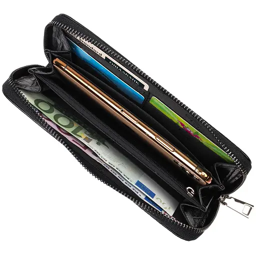 Кожаный женский кошелек Bond 10х19х2 см acs0026987 - фото 5