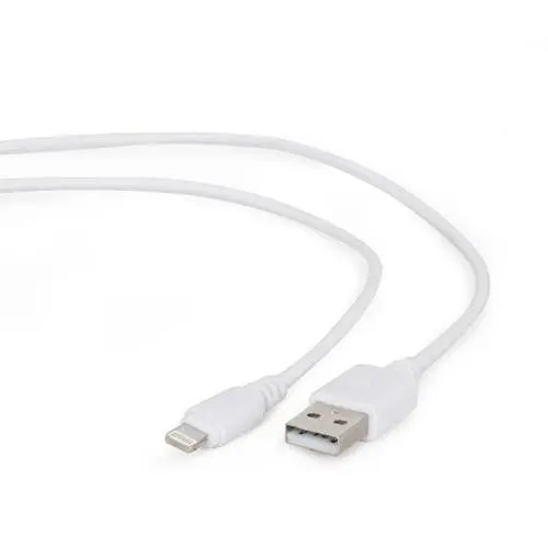 Кабель USB AM – Lightning, 10 см, белый, Cablexpert (CC-USB2-AMLM-W-0.1M) - фото 1