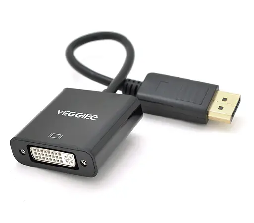 Конвертор-переходник DisplayPort (папа) на DVI24+5 (мама) VEGGIEG DD-B 25 см - фото 1