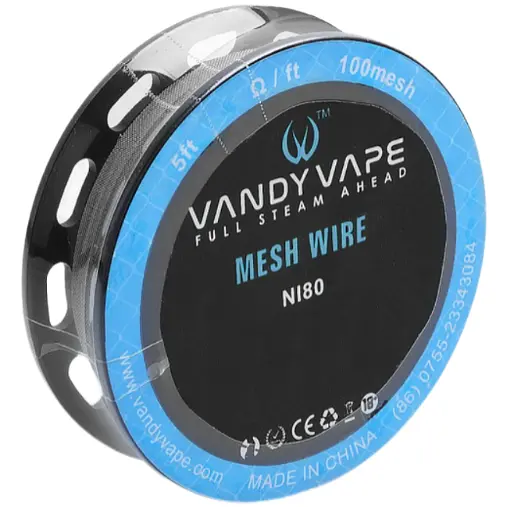 Котушка сітки Vandy Vape Ni80 Mesh Wire DIY 100mesh 1.2 Ом original 1.5 м (18340)