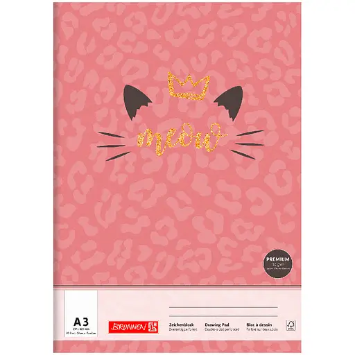 Альбом-склейка для рисования Brunnen Wild Cat А3, 20 листов (10 479 32 942)