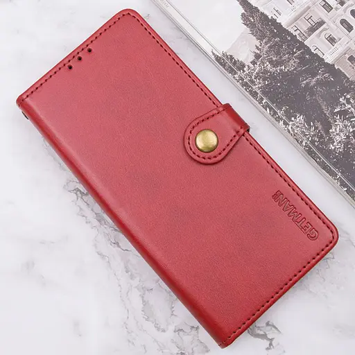 Кожаный чехол-книга GETMAN Gallant (U) для ZTE Blade A75 4G Красный - фото 4