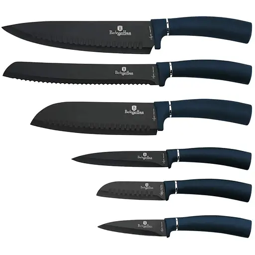 Набор ножей 6 предметов Berlinger Haus Metallic Line Aquamarine Edition (BH-2514)