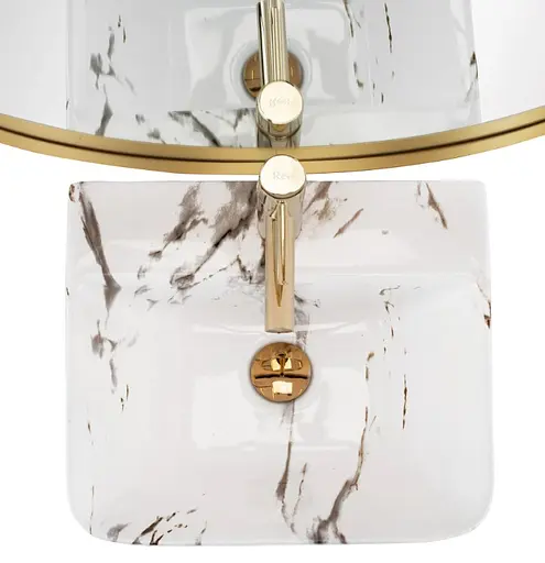 Умивальник Rea Aris marble мармур підлоговий REA-U6906, Мармур - фото 4