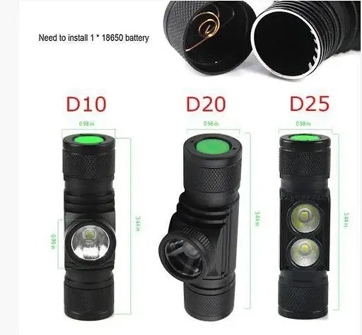 Потужний налобний ліхтар Boruit D10 L2 ліхтарик + акумулятор Panasonic 3400 Оригінал - фото 7