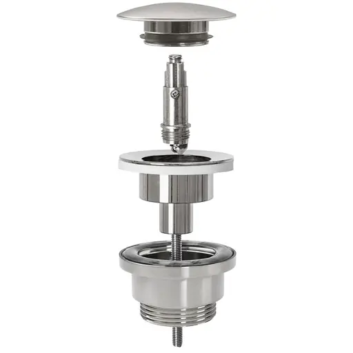 Сифон для раковини Rea nickel brushed універсальний + click-clack REA-A4400, Никель - фото 4