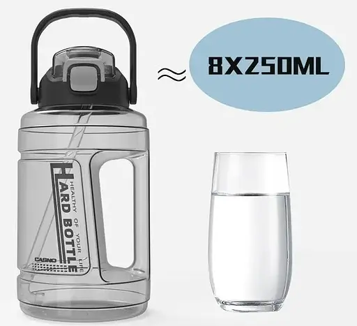 Пляшка для води Casno 1900 мл KXN-1269 Чорна (KXN-1269_Black) - фото 5