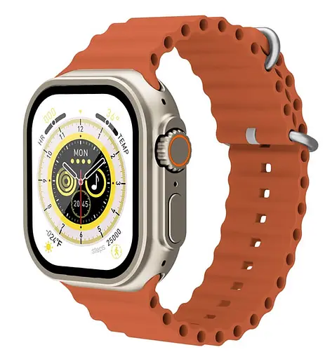 Смарт-часы LEMFO X9 Call с SIM-картой силиконовый ремешок Orange (16856) - фото 2