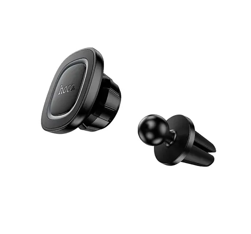 Автотримач для телефона HOCO H72 Crown magnetic car holder (air outlet) Black Metal Gray - фото 4
