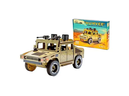 Деревянный 3D конструктор Humvee, PuzzleOk (Puz-00927), 100 дет.