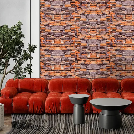 Самоклеющийся 3D панель песчаник Екатеринославский кирпич 19600x700x3мм SW-00001735 - фото 6