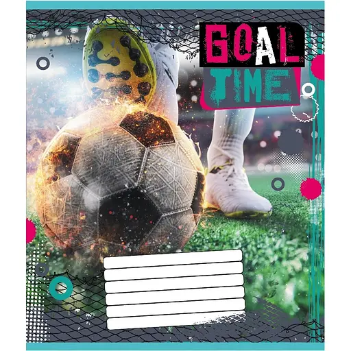 Тетрадь ученическая "Мяч" Leader 012-510027C-4 в косую линию, 12 листов - фото 1