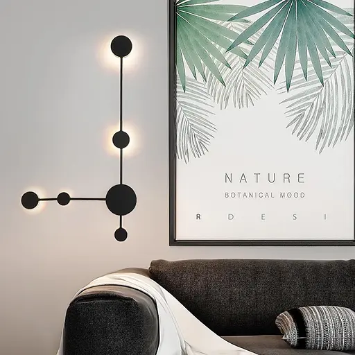 Бра MOLECULAR у чорному корпусі Line F Арт. WB16/3 BK - фото 1