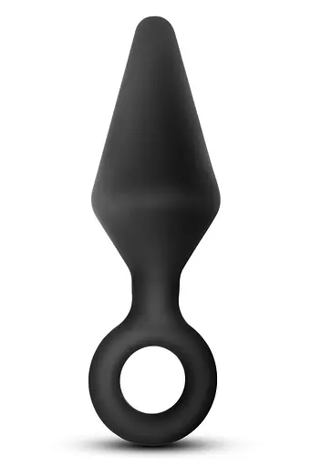 Анальна пробка Anal Adventures Platinum Loop Plug Large 13.3 см (чорний)