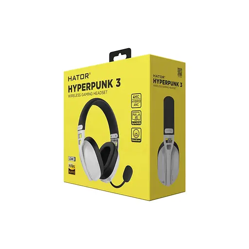 Наушники Hator Hyperpunk 3 Wireless Hi-Res SyncHUB connection White (ESH16) - фото 8